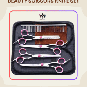 5-in-1 Dog Grooming Scissors Kit for Pets – Stainless Steel Shears with Comb & Case