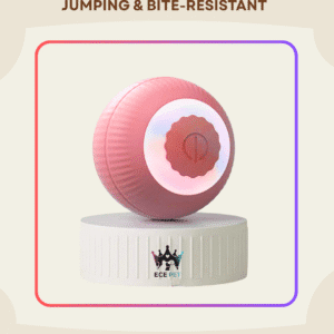 Rolling Ball Cat Toy – Battery-Free Interactive Indoor Play (Pink)