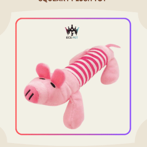 Pink Flying Pig Dog Toy for Pets – Plush Squeaky Teething Toy