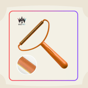 Portable Pet Hair Remover – Manual Lint Roller for Furniture & Clothes (Orange)