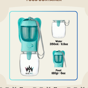 Portable Pet Water Bottle & Food Container